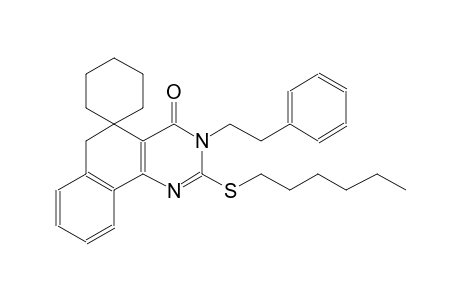 2-(hexylthio)-3-phenethyl-3H-spiro[benzo[h]quinazoline-5,1'-cyclohexan]-4(6H)-one