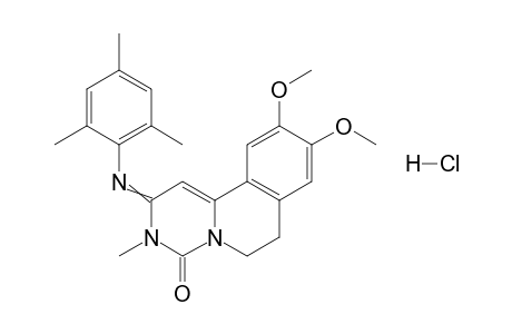 4H-Pyrimido[6,1-a]isoquinolin-4-one, 2,3,6,7-tetrahydro-9,10-dimethoxy-3-methyl-2-[(2,4,6-trimethylphenyl)imino]-, monohydrochloride
