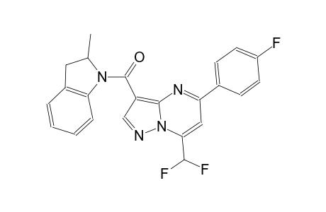 7-(difluoromethyl)-5-(4-fluorophenyl)-3-[(2-methyl-2,3-dihydro-1H-indol-1-yl)carbonyl]pyrazolo[1,5-a]pyrimidine