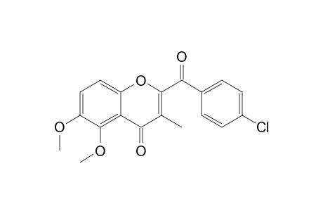 5,6-Dimethoxy-2-(4-chlorobenzoyl)-3-methyl-1-chromen-4-one
