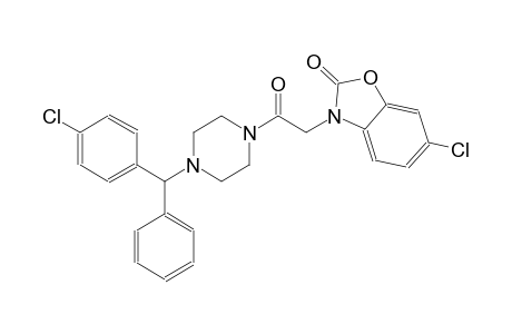 2(3H)-benzoxazolone, 6-chloro-3-[2-[4-[(4-chlorophenyl)phenylmethyl]-1-piperazinyl]-2-oxoethyl]-