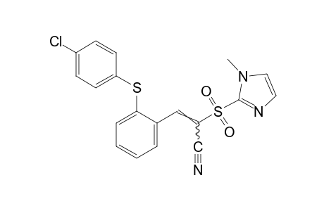 o-[(p-chlorophenyl)thio]-alpha-[(1-methylimidazol-2-yl)sulfonyl]cinnamonitrile