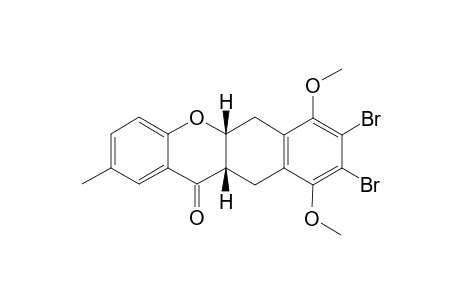 (cis)-2,5-Dimethoxy-3,4-dibromo-10-methylbenzo[b]-(1,6,6a,12a-tetrahydro)xanthone