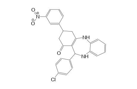 11-(4-chlorophenyl)-3-(3-nitrophenyl)-2,3,4,5,10,11-hexahydro-1H-dibenzo[b,e][1,4]diazepin-1-one