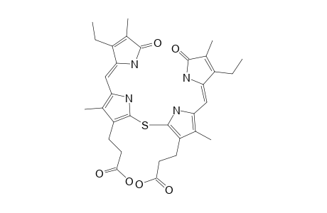 3-[2-[[3-(2-carboxyethyl)-5-[(Z)-(3-ethyl-5-keto-4-methyl-3-pyrrolin-2-ylidene)methyl]-4-methyl-1H-pyrrol-2-yl]thio]-5-[(Z)-(3-ethyl-5-keto-4-methyl-3-pyrrolin-2-ylidene)methyl]-4-methyl-1H-pyrrol-3-yl]propionic acid