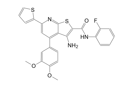 3-amino-4-(3,4-dimethoxyphenyl)-N-(2-fluorophenyl)-6-(2-thienyl)thieno[2,3-b]pyridine-2-carboxamide