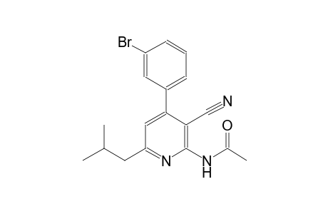 N-[4-(3-bromophenyl)-3-cyano-6-isobutyl-2-pyridinyl]acetamide