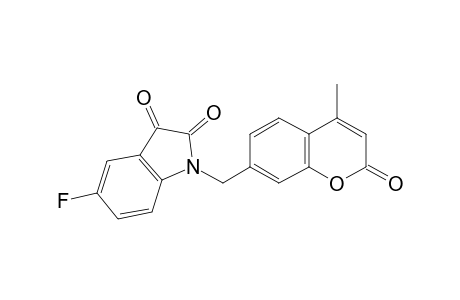 5-Fluoro-1-((4-methyl-2-oxo-2H-chromen-7-yl)methyl)indoline-2,3-dione