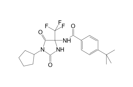 4-tert-Butyl-N-[1-cyclopentyl-2,5-dioxo-4-(trifluoromethyl)imidazolidin-4-yl]benzamide