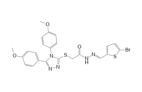 2-{[4,5-bis(4-methoxyphenyl)-4H-1,2,4-triazol-3-yl]sulfanyl}-N'-[(E)-(5-bromo-2-thienyl)methylidene]acetohydrazide