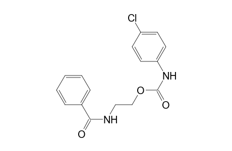 Carbamic acid, N-(4-chlorophenyl)-, 2-benzoylaminoethyl ester