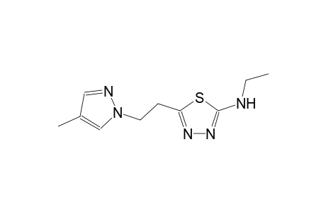 N-ethyl-5-[2-(4-methyl-1H-pyrazol-1-yl)ethyl]-1,3,4-thiadiazol-2-amine