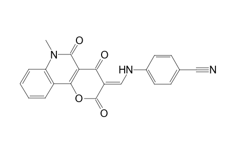 4-{[(E)-(6-methyl-2,4,5-trioxo-5,6-dihydro-2H-pyrano[3,2-c]quinolin-3(4H)-ylidene)methyl]amino}benzonitrile