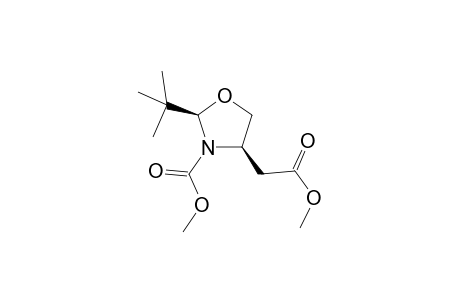 Methyl 2-[2'-(t-butyl)-3'-(methoxycarbonyl)-1',3'-oxazolinyl]ethanoate