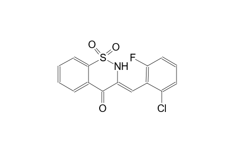 4H-1,2-benzothiazin-4-one, 3-[(2-chloro-6-fluorophenyl)methylene]-2,3-dihydro-, 1,1-dioxide, (3Z)-