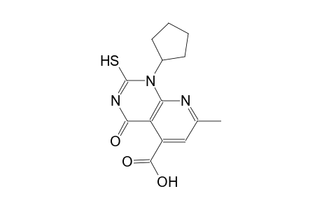 pyrido[2,3-d]pyrimidine-5-carboxylic acid, 1-cyclopentyl-1,4-dihydro-2-mercapto-7-methyl-4-oxo-