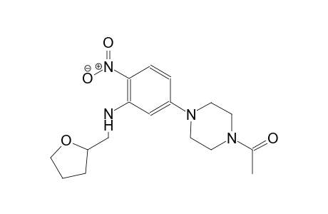 N-[5-(4-acetyl-1-piperazinyl)-2-nitrophenyl]-N-(tetrahydro-2-furanylmethyl)amine