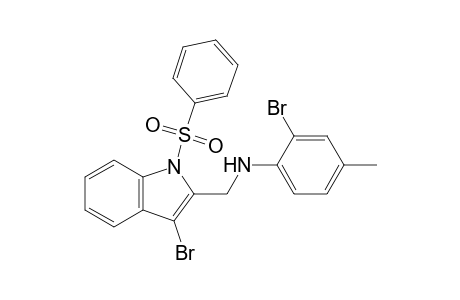 N-{[3'-Bromo-1'-(phenylsulfonyl)indol-2'-yl]methyl}-2-bromo-4-methylaniline
