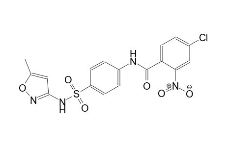 4-chloro-N-(4-{[(5-methyl-3-isoxazolyl)amino]sulfonyl}phenyl)-2-nitrobenzamide