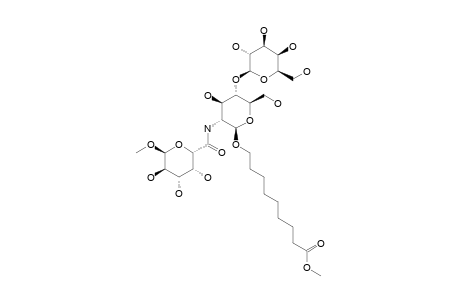 8-METHOXYCARBONYLOCTYL-BETA-D-GALACTOPYRANOSYL-(1->4)-2-DEOXY-2-(METHYL-ALPHA-L-GALACTOHEXOPYRANOSYLURONAMIDE)-BETA-D-GLUCOPYRANOSIDE