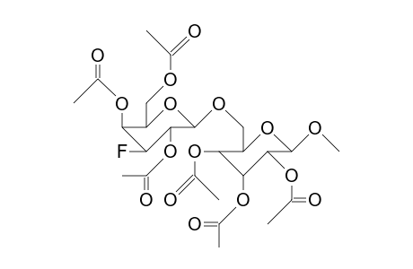 6-O-(2,4,6-Tri-O-acetyl-3-deoxy-3-fluoro-B-D-galactopyranosyl)-methyl-B-D-galactopyranoside triacetate
