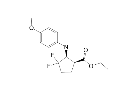 CIS-(+/-)-1,1-DIFLUORO-3-(ETHOXYCARBONYL)-2-(4-METHOXYPHENYLAMINO)-1-CYCLOPENTANE