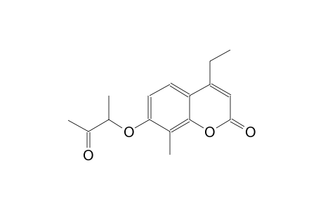 2H-1-benzopyran-2-one, 4-ethyl-8-methyl-7-(1-methyl-2-oxopropoxy)-