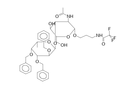 3-TRIFLUOROACETAMIDOPROPYL 2-ACETAMIDO-2-DEOXY-3-O-(2,3,4-TRI-O-BENZYL-ALPHA-L-FUCOPYRANOSYL)-BETA-D-GLUCOPYRANOSIDE