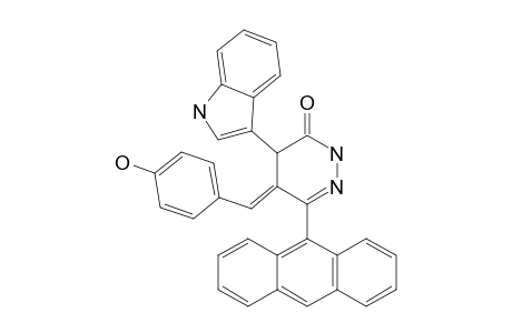 6-ANTHRACEN-9-YL-5-(4-HYDROXYBENZYLIDENE)-4-(1H-INDOL-3-YL)-4,5-DIHYDRO-2H-PYRIDAZIN-3-ONE