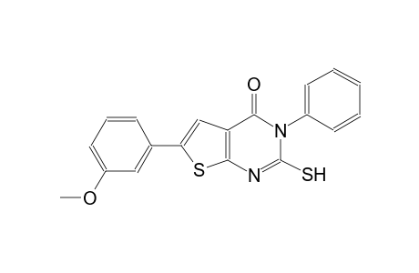 6-(3-Methoxyphenyl)-3-phenyl-2-sulfanylidene-1H-thieno[2,3-d]pyrimidin-4-one