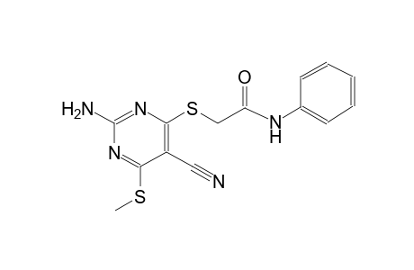 acetamide, 2-[[2-amino-5-cyano-6-(methylthio)-4-pyrimidinyl]thio]-N-phenyl-