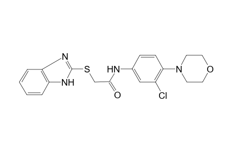 2-(1H-benzimidazol-2-ylsulfanyl)-N-(3-chloranyl-4-morpholin-4-yl-phenyl)ethanamide