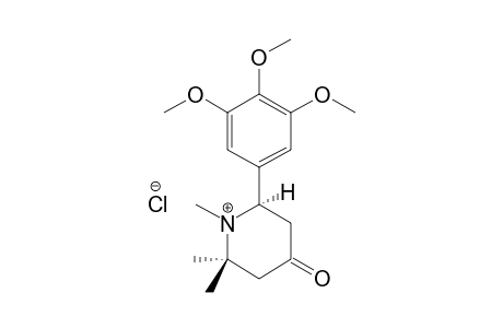 1,2,2-TRIMETHYL-6-(3,4,5-TRIMETHOXYPHENYL)-4-PIPERIDONE;HYDROCHLORIDE