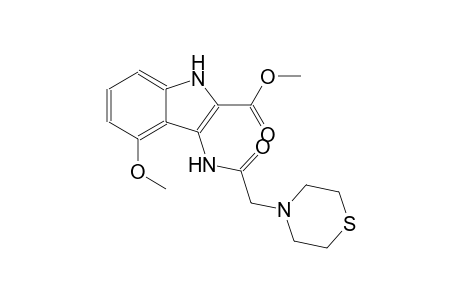 methyl 4-methoxy-3-[(4-thiomorpholinylacetyl)amino]-1H-indole-2-carboxylate