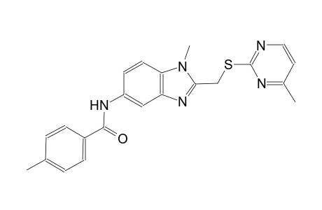 benzamide, 4-methyl-N-[1-methyl-2-[[(4-methyl-2-pyrimidinyl)thio]methyl]-1H-benzimidazol-5-yl]-