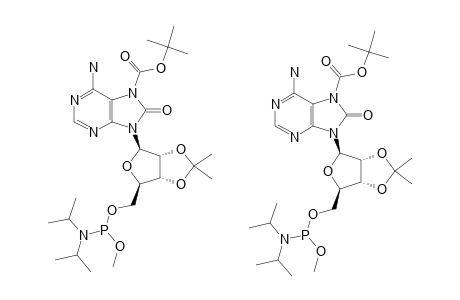 N7-TERT.-BUTOXYCARBONYL-2',3'-O-ISOPROPYLIDENE-8-OXOADENOSINE-5'-(METHYL-N,N-DIISOPROPYLPHOSPHORAMIDITE)