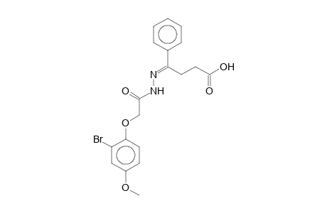 4-{[(2-bromo-4-methoxyphenoxy)acetyl]hydrazono}-4-phenylbutyric acid