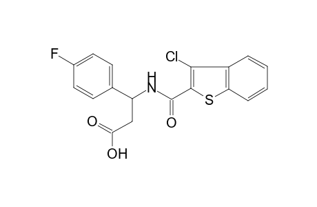 3-[(3-chloranyl-1-benzothiophen-2-yl)carbonylamino]-3-(4-fluorophenyl)propanoic acid