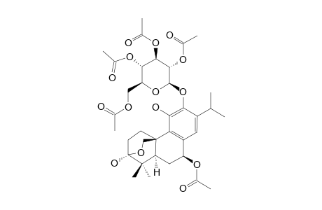 TAXUSABIETANE-E;7-BETA-ACETOXY-3-BETA,20-EPOXY-3-ALPHA,11,12-TRIHYDROXYABIETA-8,11,13-TRIENE-12-(2,3,4,6-O-TETRAACETYL-BETA-GLUCOPYRANOSIDE)