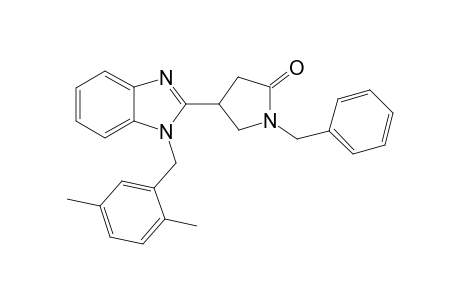 1-Benzyl-4-{1-[(2,5-dimethylphenyl)methyl]-1H-1,3-benzodiazol-2-yl}pyrrolidin-2-one