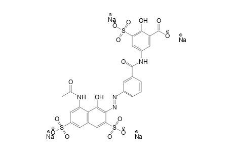 Benzoic acid, 5-[[3-[[8-(acetylamino)-1-hydroxy-3,6-disulfo-2-naphthalenyl]azo]benzoyl]amino]-2-hydroxy-3-sulfo-, tetrasodium salt