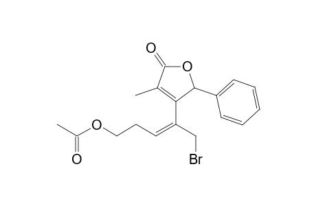 3-Methyl-4-[1'-bromo-5'-acetoxypenta-2-en-2'-yl]-5-phenylfuran-2(5H)-one