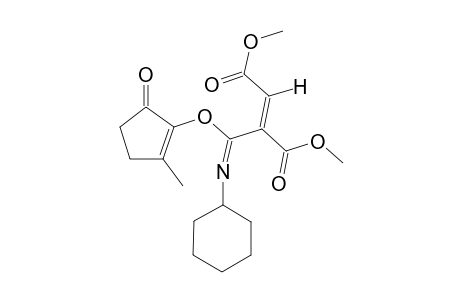 Dimethyl 2-((cyclohexylimino)(2-methyl-5-oxocyclopent-1-enyloxy) methyl)fumarate
