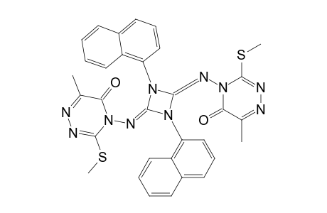 1,2,4-Triazin-5(4H)-one, 4,4'-[(1,3-di-1-naphthalenyl-1,3-diazetidine-2,4-diylidene)dinitrilo]bis[6-methyl-3-(methylthio)-, (Z)-