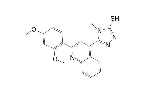 5-[2-(2,4-dimethoxyphenyl)-4-quinolinyl]-4-methyl-4H-1,2,4-triazol-3-yl hydrosulfide