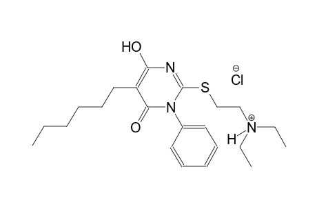 ethanaminium, N,N-diethyl-2-[(5-hexyl-1,6-dihydro-4-hydroxy-6-oxo-1-phenyl-2-pyrimidinyl)thio]-, chloride