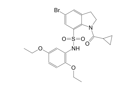 1H-indole-7-sulfonamide, 5-bromo-1-(cyclopropylcarbonyl)-N-(2,5-diethoxyphenyl)-2,3-dihydro-