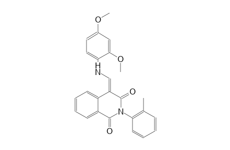 1,3(2H,4H)-isoquinolinedione, 4-[[(2,4-dimethoxyphenyl)amino]methylene]-2-(2-methylphenyl)-, (4E)-