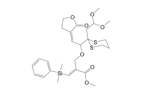 (Z)-Methyl 2-{1'-[2"-(2''',2"'-dimethoxyethyl)-1'',3''-dithiane-2''-yl]-2'-[(E)-2"'-oxotetrahydrofuran-3-ylidene]ethoxymethyl}-3-dimethyl(phenyl)silylprop-2-enoate
