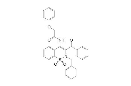 Acetamide, N-[3-benzoyl-2-(phenylmethyl)-2H-1,2-benzothiazin-4-yl]-2-phenoxy-, S,S-dioxide